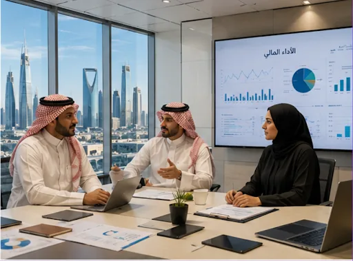 جلسة استشارات مالية رفيعة المستوى في الرياض